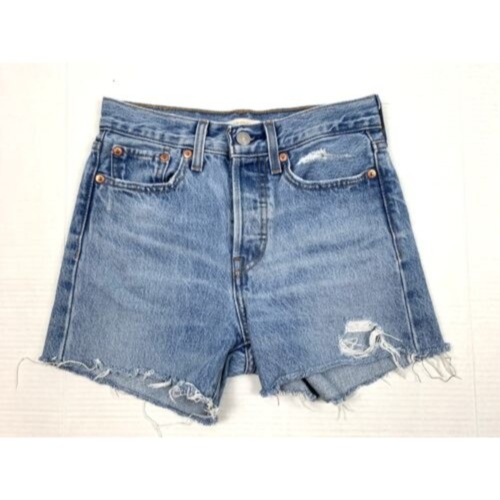 Levi's Blue Cotton Women Shorts